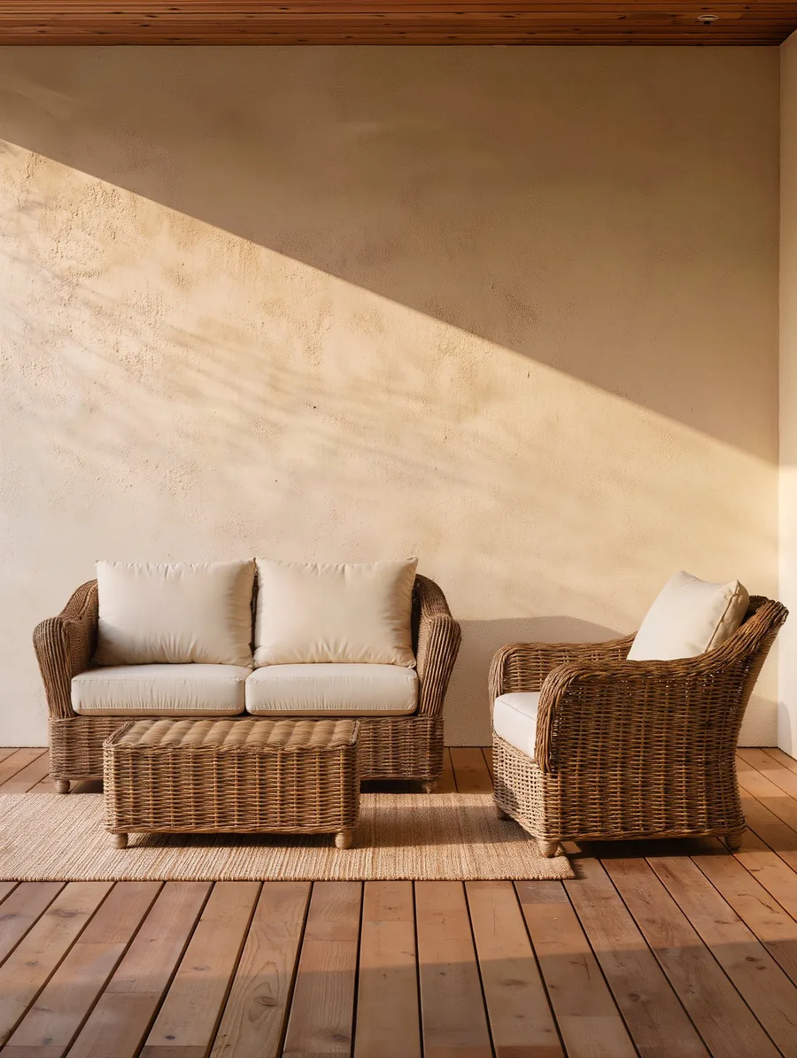 Muebles de exterior en ambiente cálido